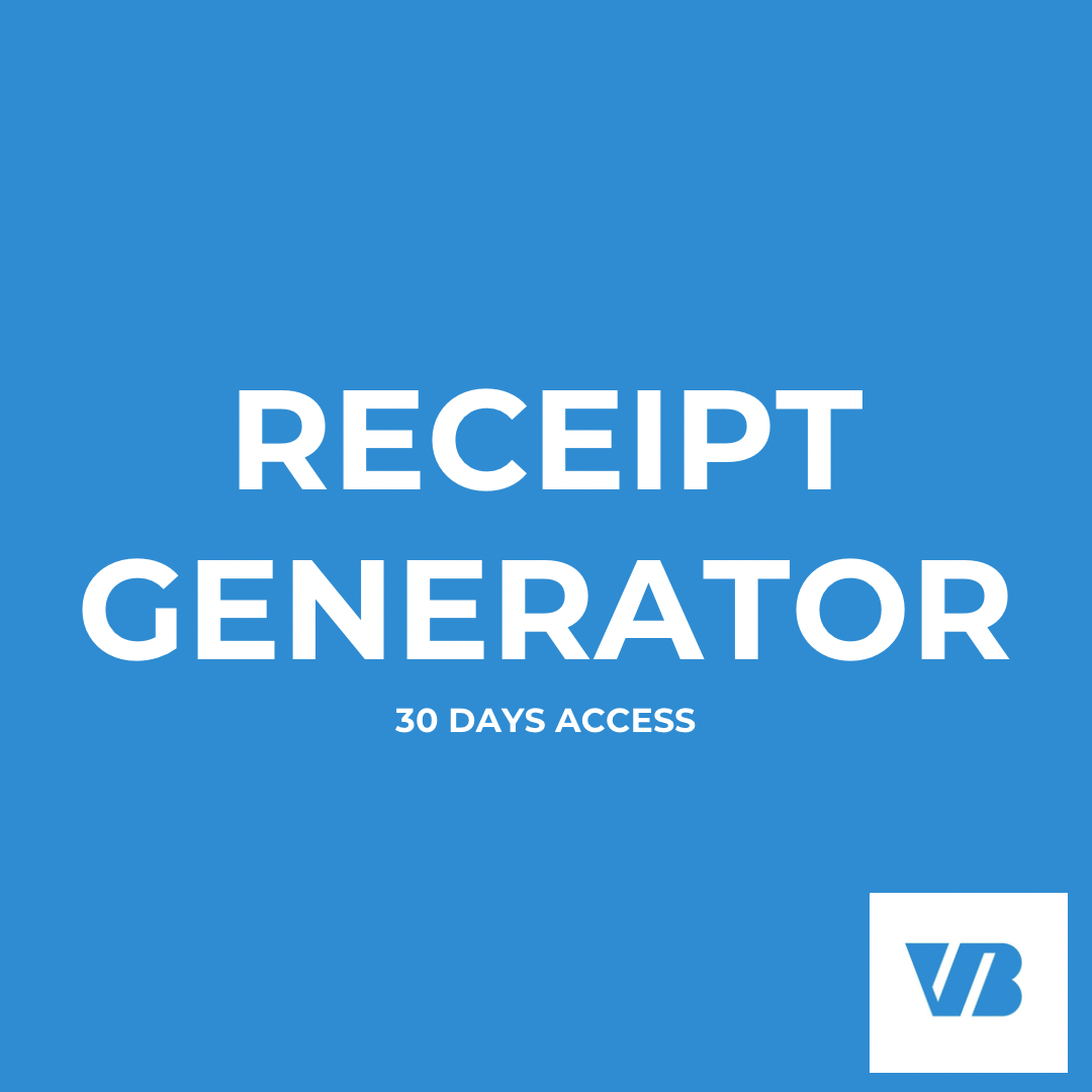 Receipt Generator - 30 Days Access